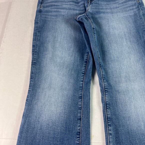 American Eagle Jeans Womens 30x29 Low Rise Kick Boot Cut Blue Faded Denim Tag 8S - Picture 4 of 16